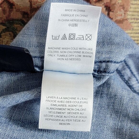 J Crew Jumpsuit Womens 16 Blue Chambray Denim Sleeveless Wide Leg Zip Front - Picture 15 of 16